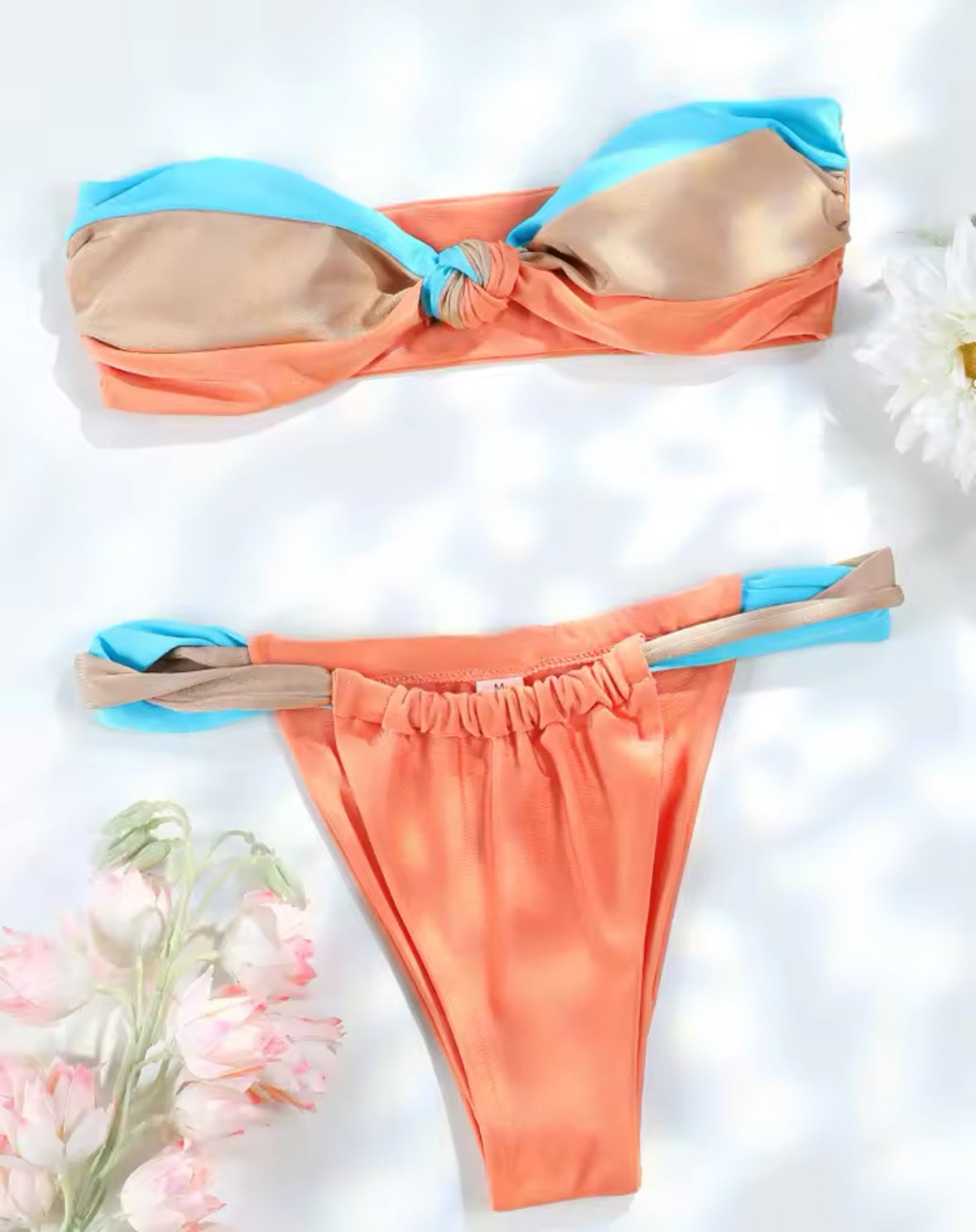 Bandeau Bikini Set Women Two Piece Suit