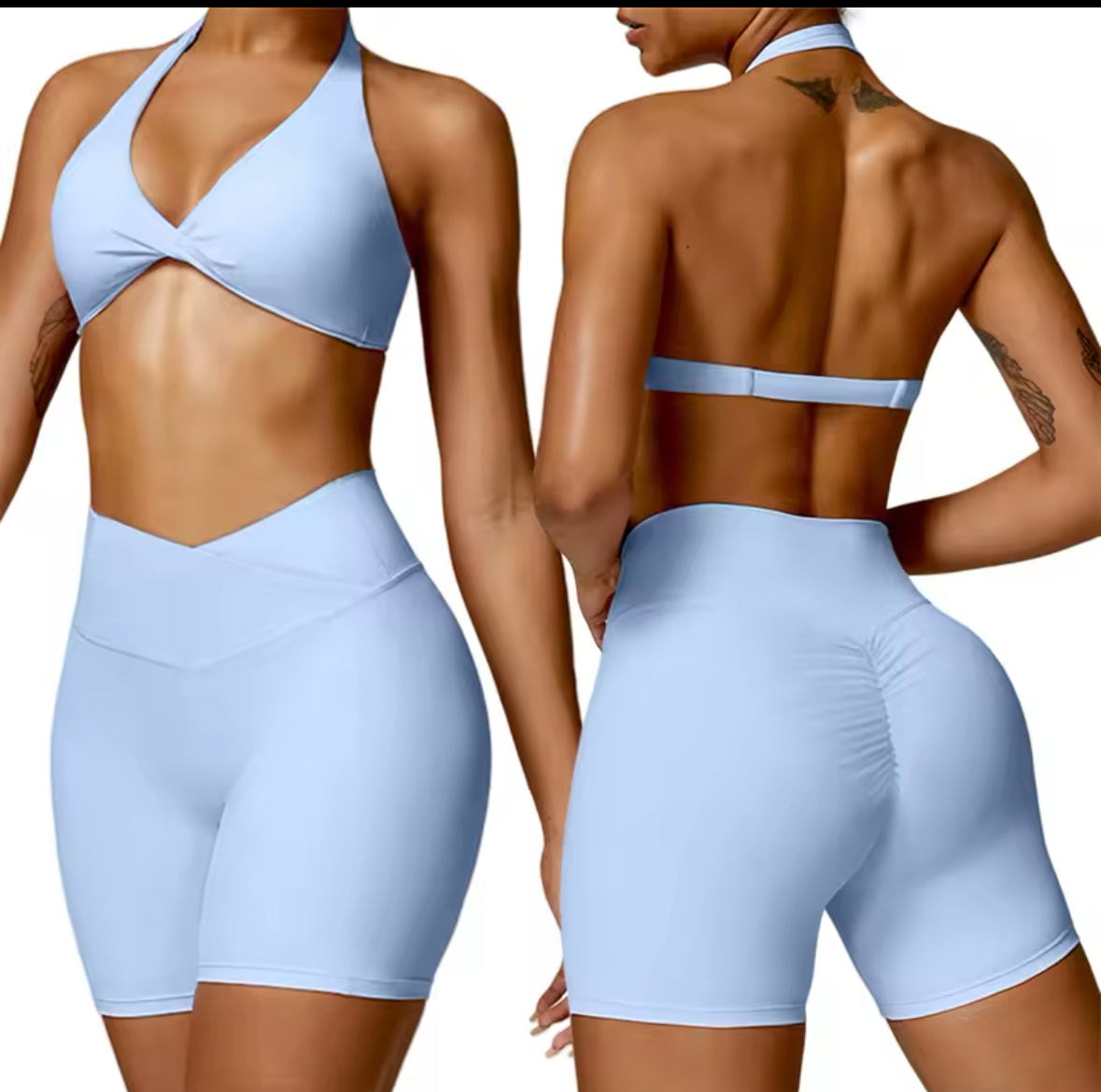 BAE x Sculpted “Flex” Halter top + shorts