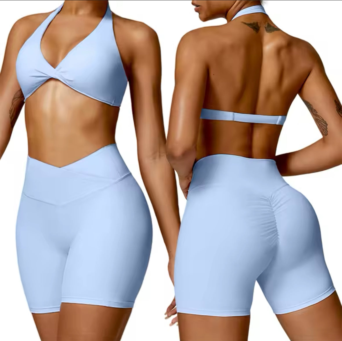 BAE x Sculpted “Flex” Halter top + shorts