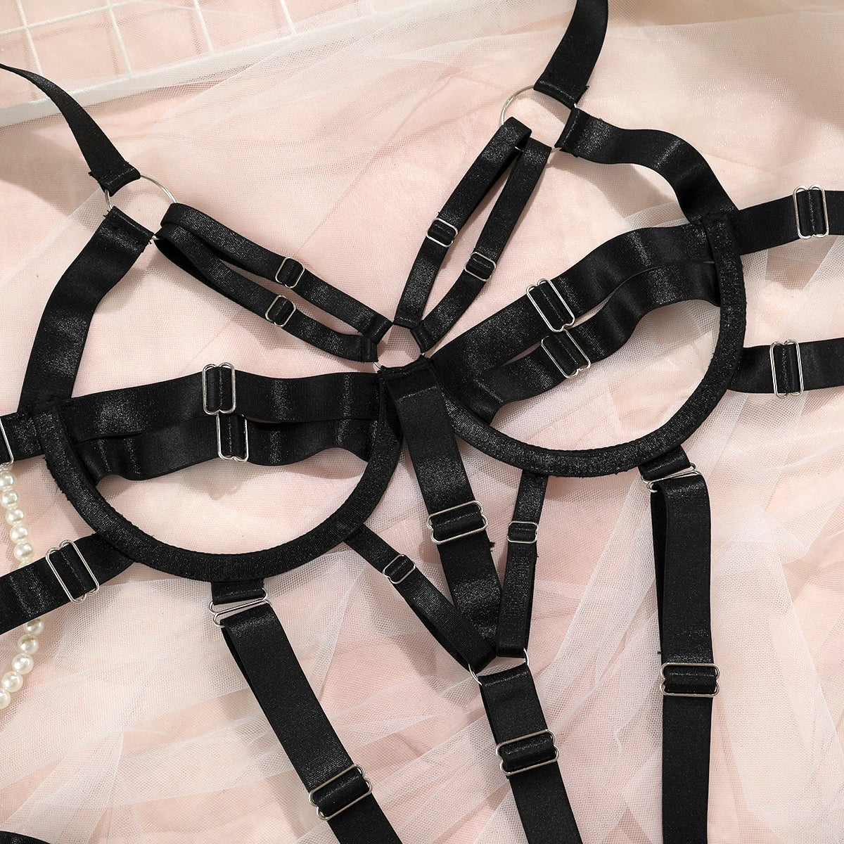 Black One-Piece bondage Bodysuit