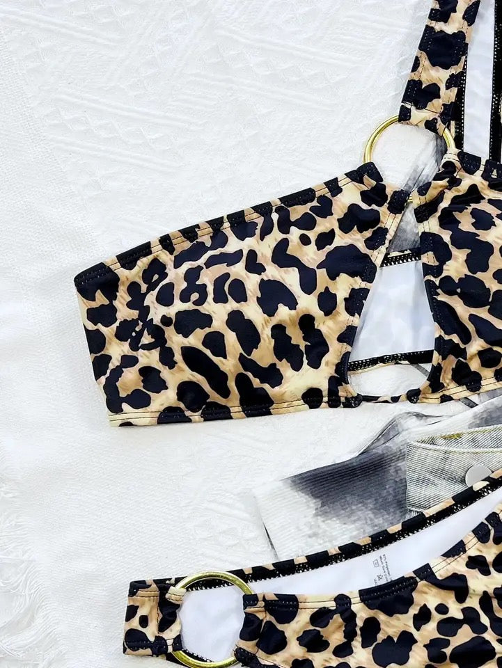 Leopard Print Bikini Set