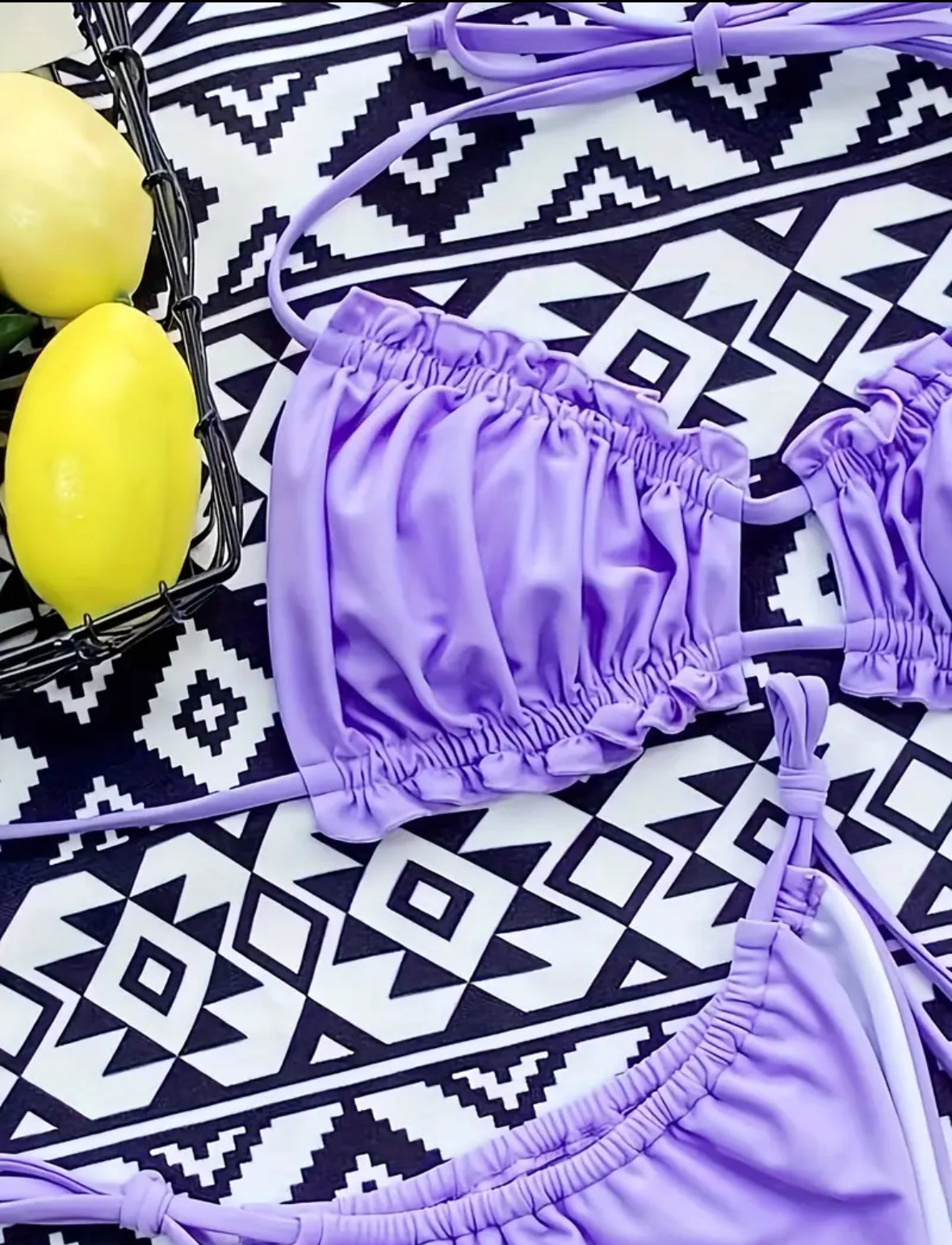 Lavender Chic frill bikini set