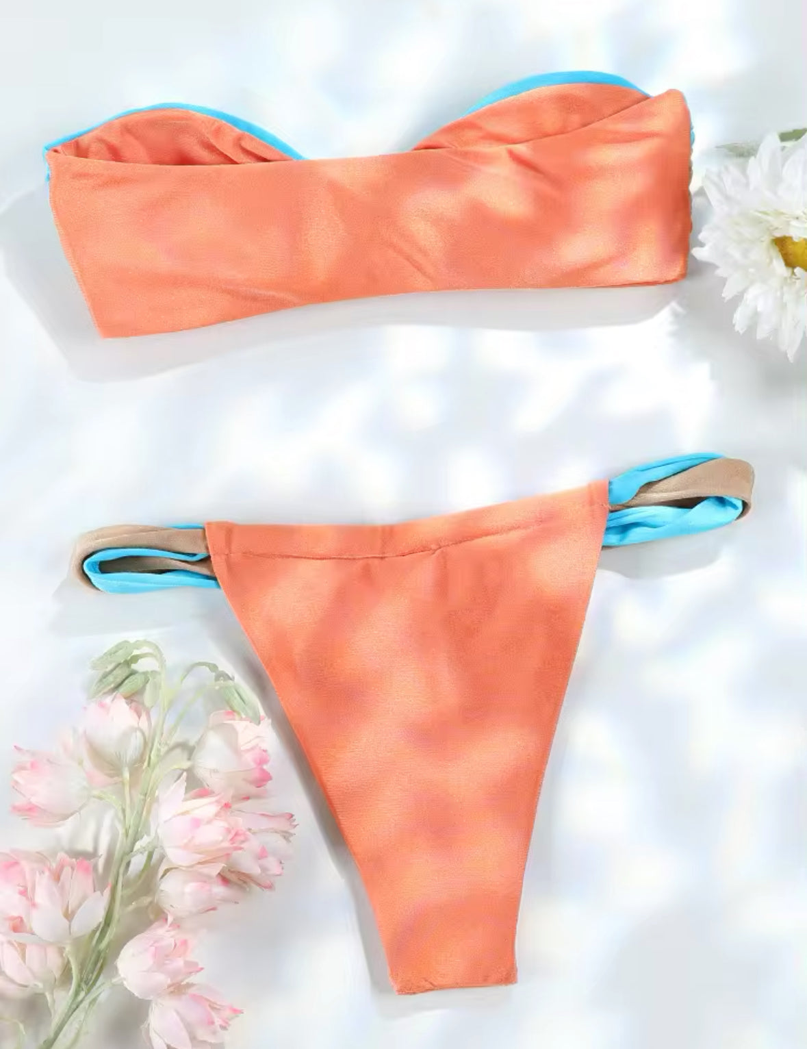 Bandeau Bikini Set Women Two Piece Suit
