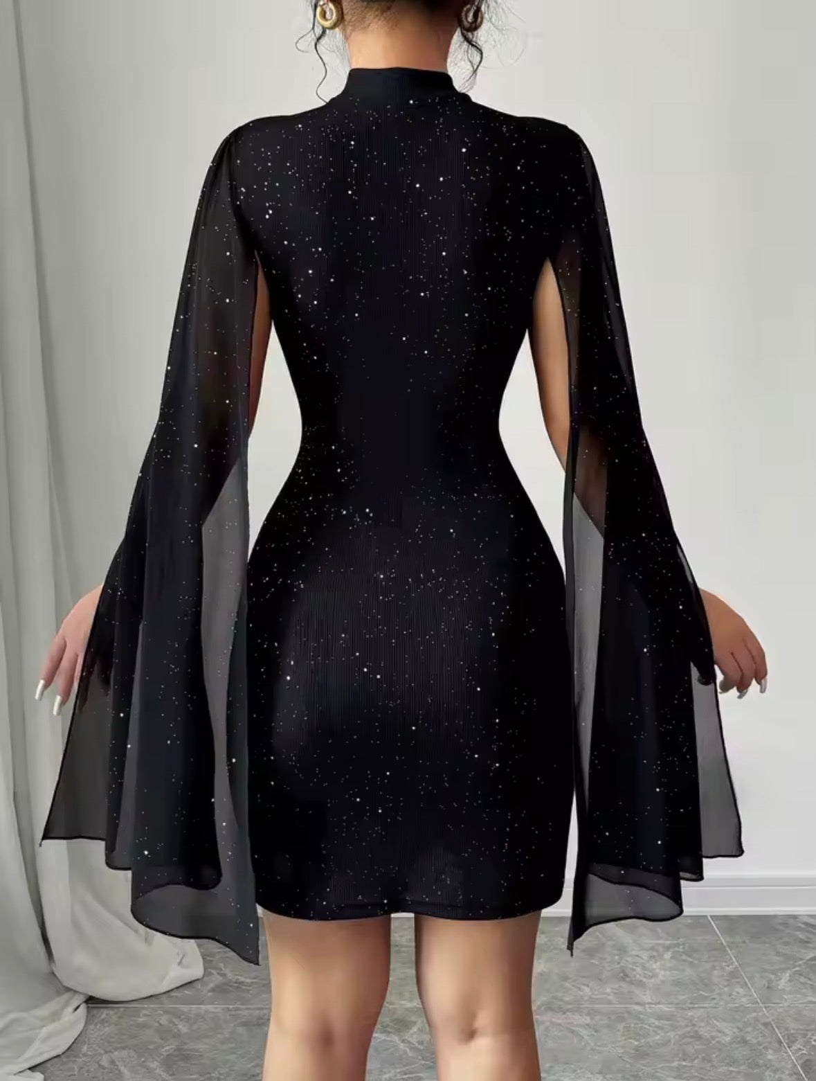 Midnight Muse Cape Dress