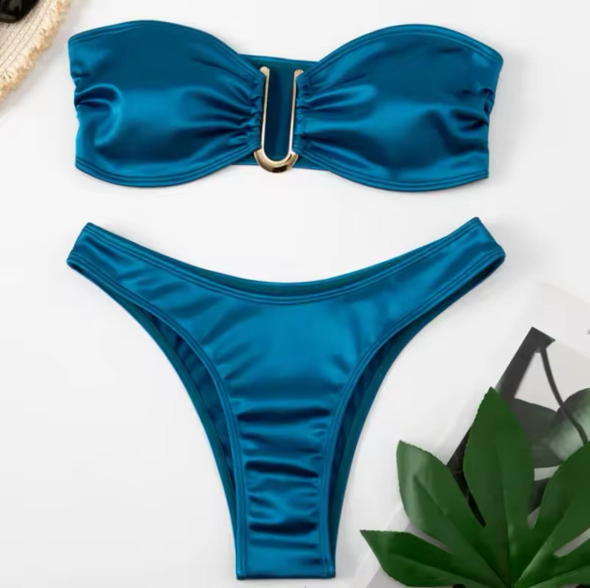 Bandeau BAE-kini Set Off Shoulder Two-piece Swimwear