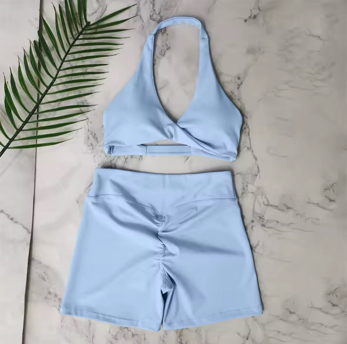 BAE x Sculpted “Flex” Halter top + shorts