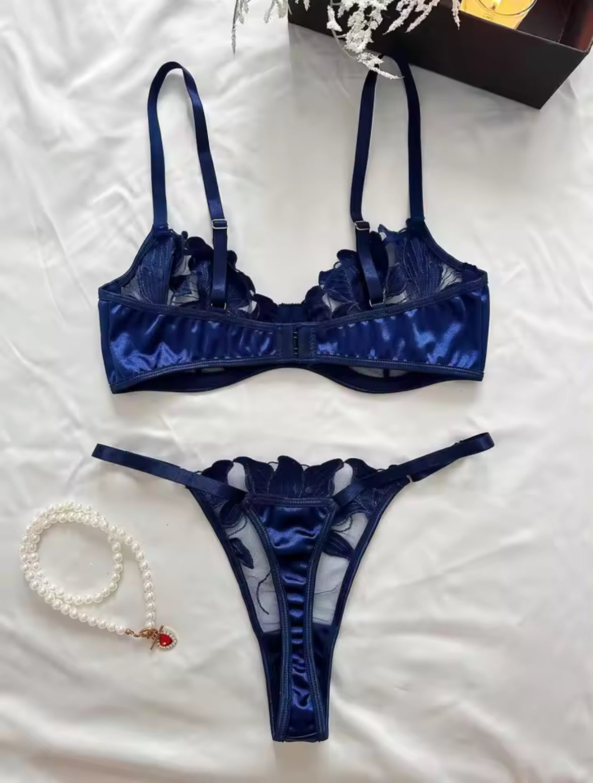 Floral Embroidery Sexy Lingerie Set