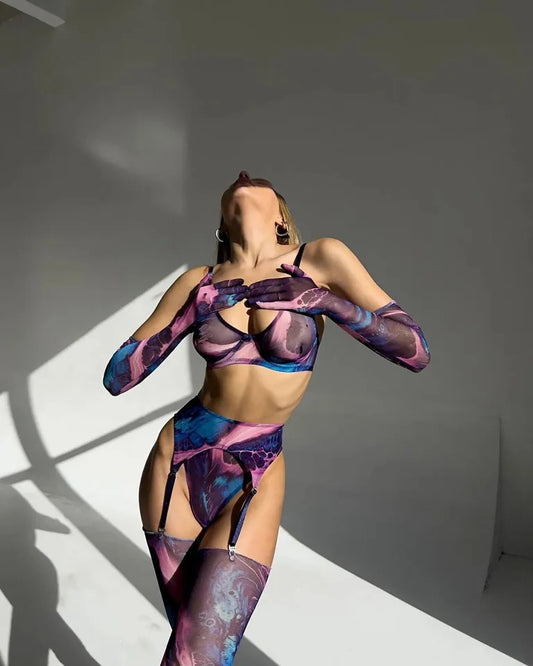 Jolyce Lavender Cosmic Tie-Dye Set