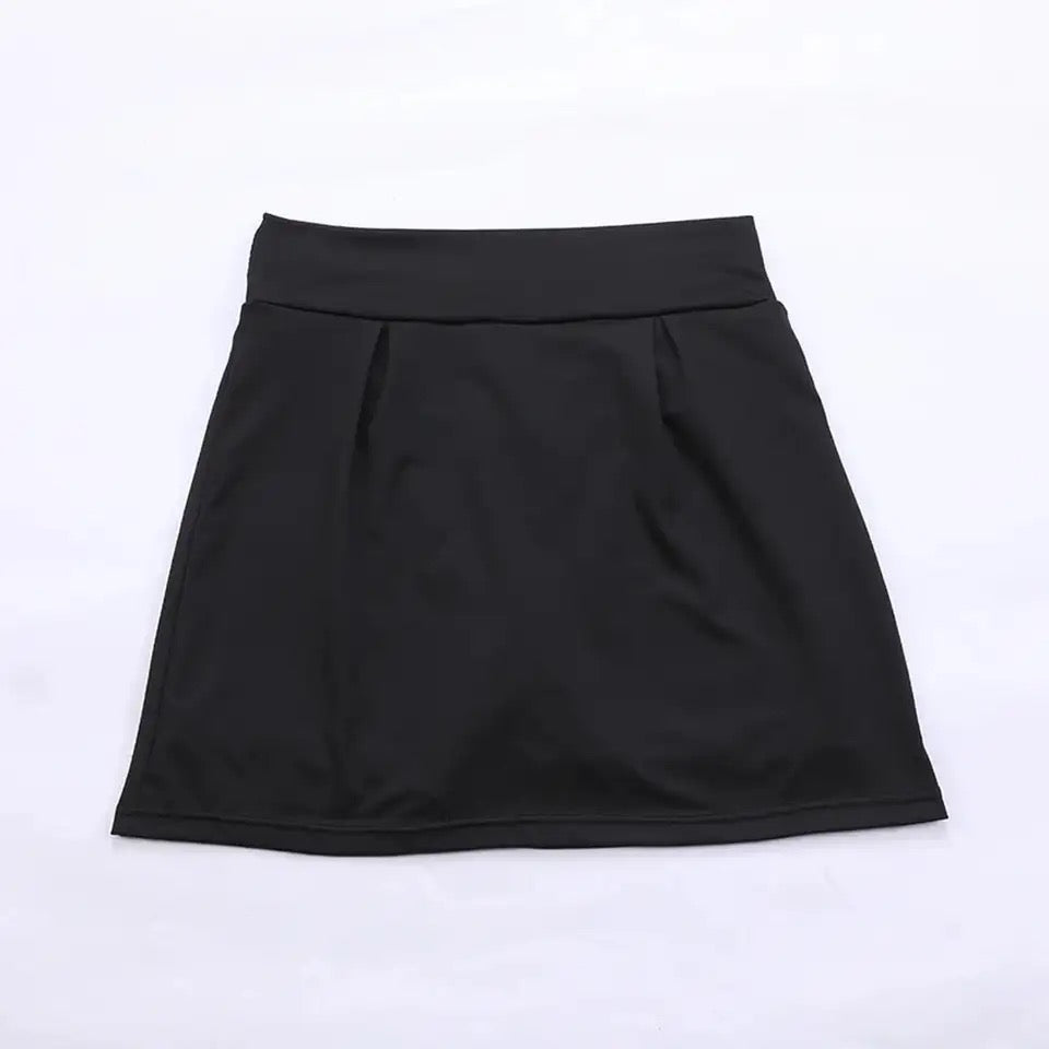 Black Sports Short Skirt -Tennis Skirt