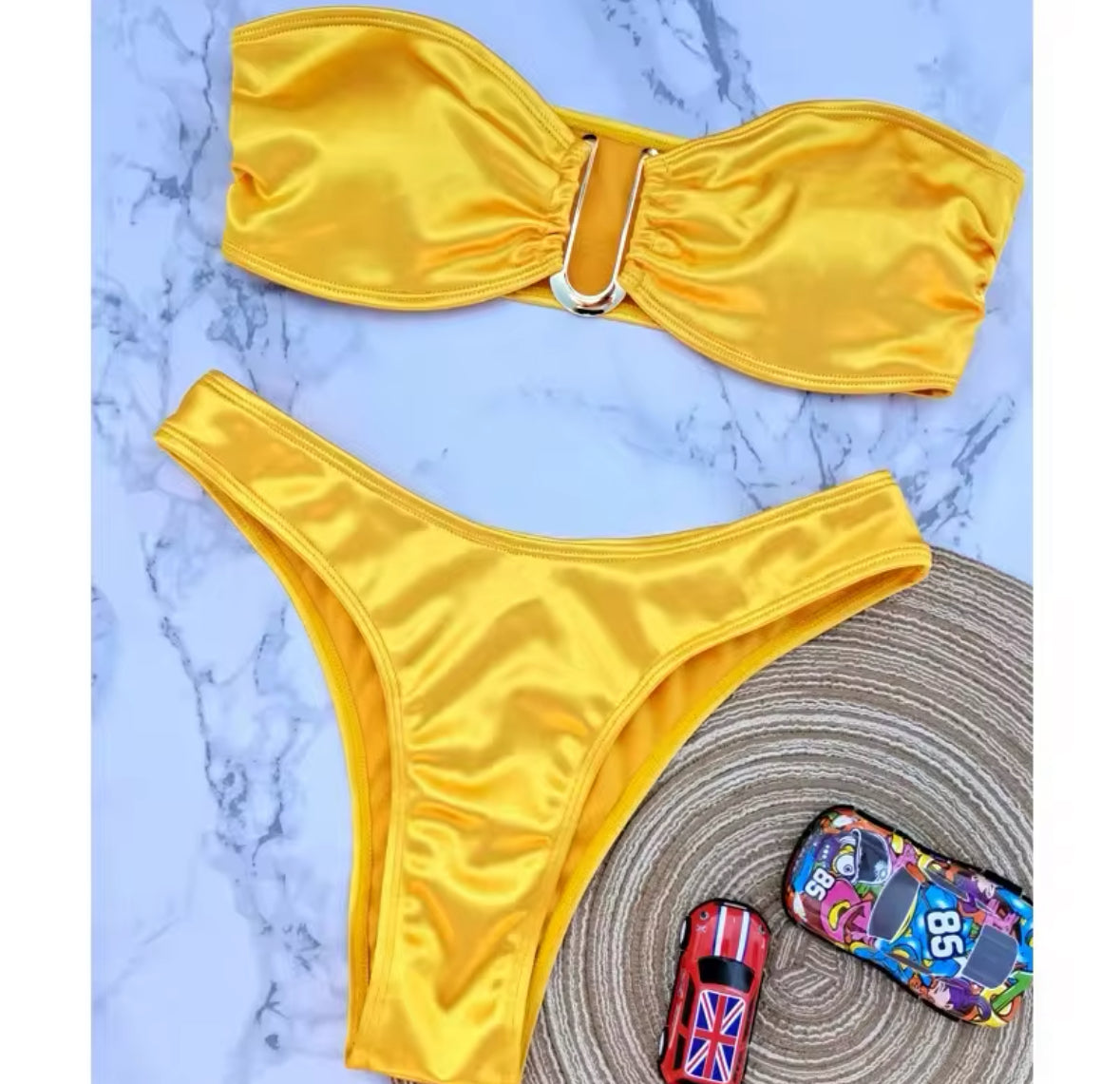 Bandeau BAE-kini Set Off Shoulder Two-piece Swimwear