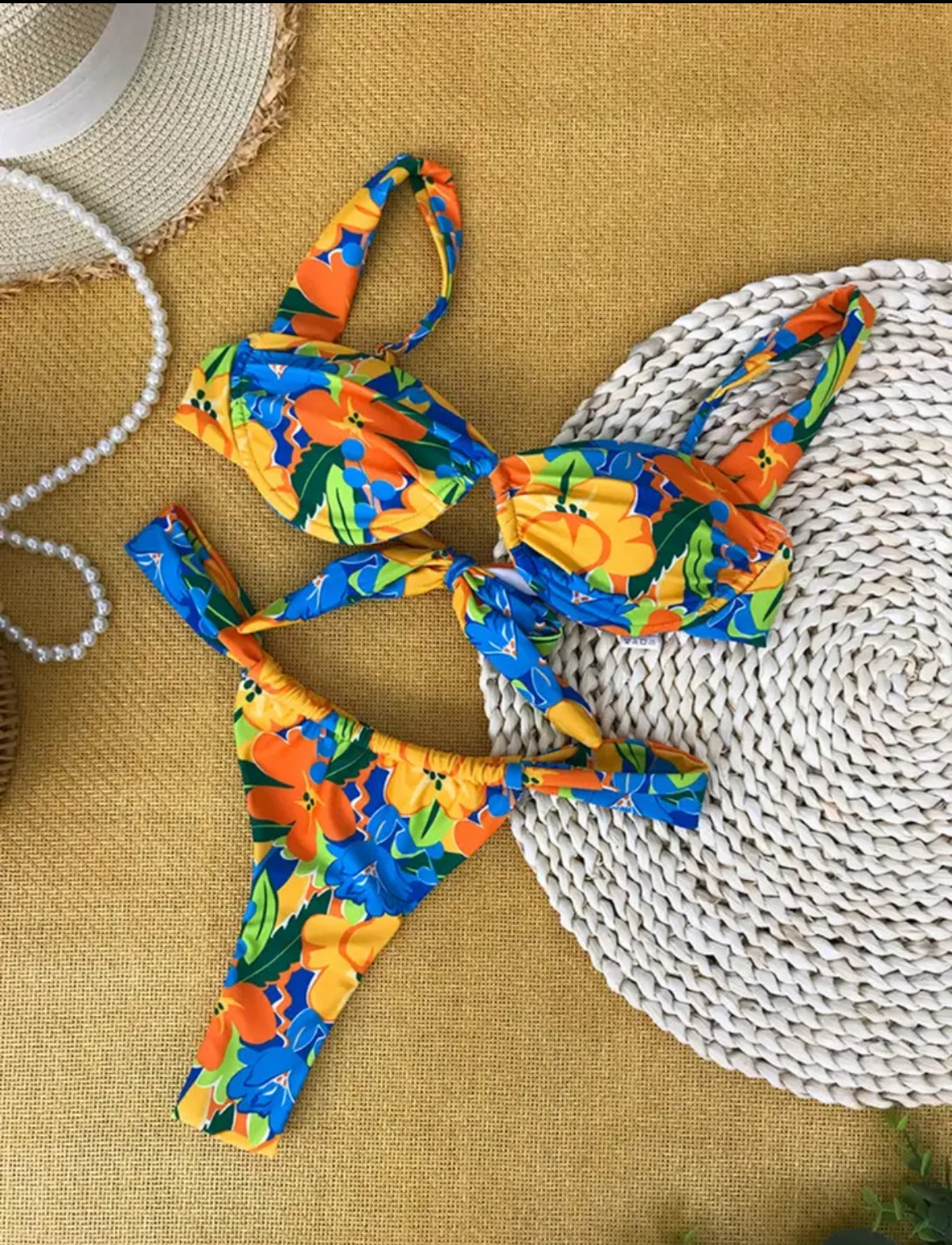 Sexy Floral Push-Up Bikini Set