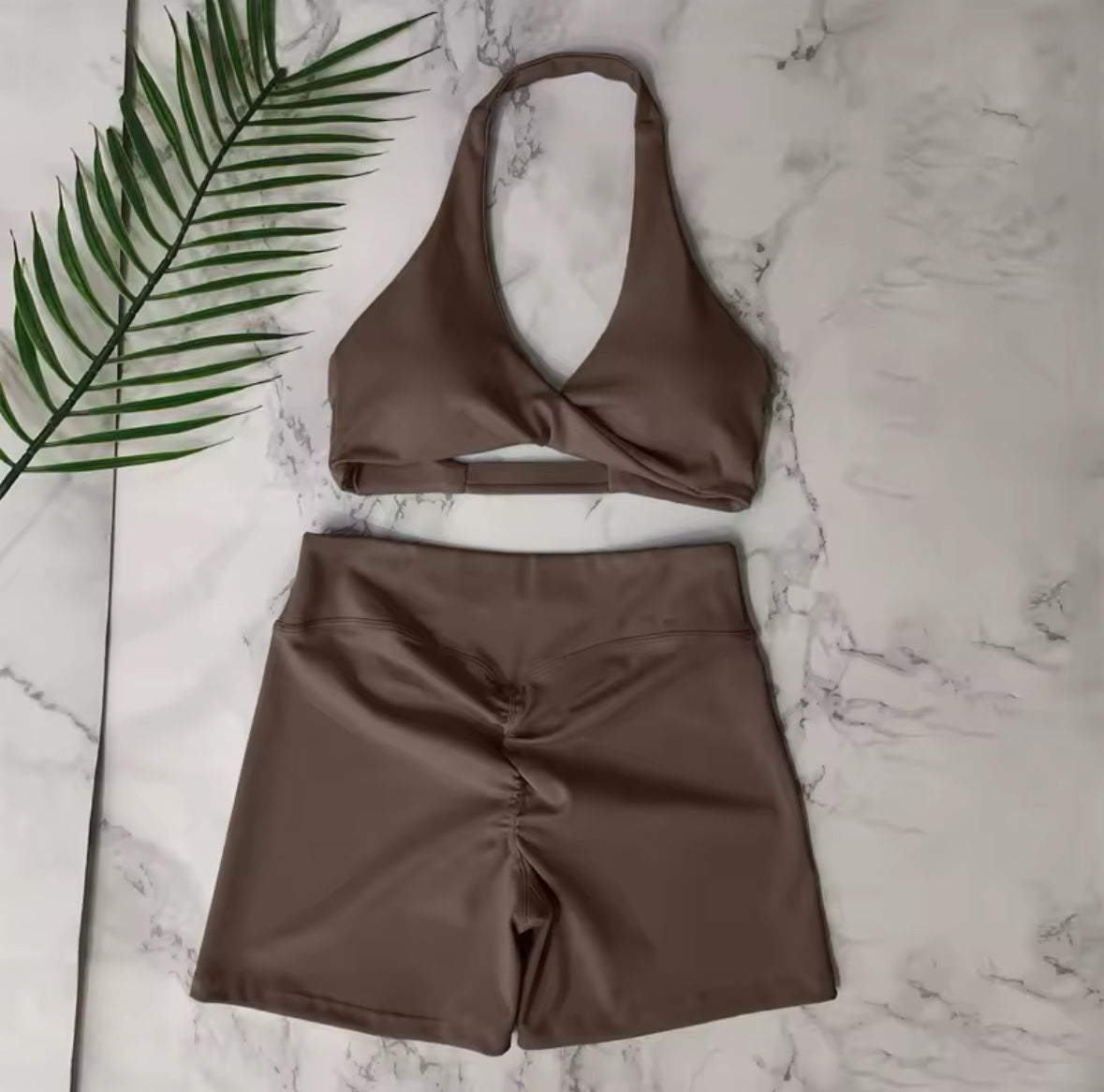 BAE x Sculpted “Flex” Halter top + shorts