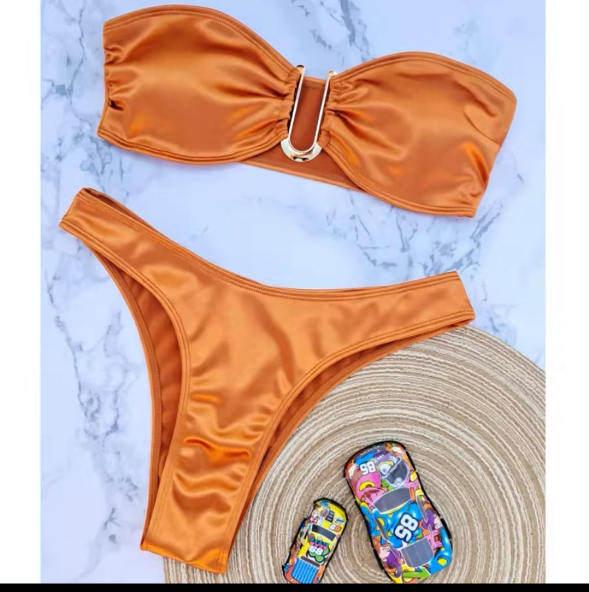 Bandeau BAE-kini Set Off Shoulder Two-piece Swimwear